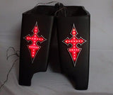 Talon Billets - Bagger light Led 4 Saddlebags  Harley Touring Road king Softail Indian