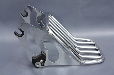 Talon Billets - E2 Luggage Rack Rail 4 Backrest Sissy Bar Harley Touring Road King Flh Flhrc Fltr