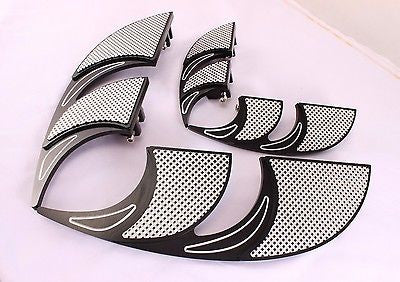 Talon Billets - Billet Foot Board Footboards & Passenger Floorboards Harley Touring  Softail Fl