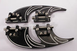 Talon Billets - ALUMINUM FOOTPEGS FLOORBOARDS FOOT PEGS BOARDS REAR HARLEY TOURING FL SOFTAIL