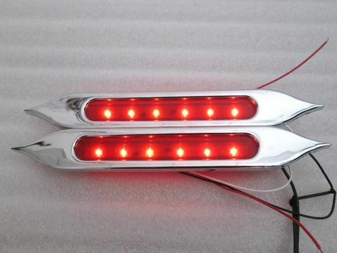 Talon Billets - BAGGER 9" TAILLIGHTS LIGHTS BLINKERS TAIL LIGHT FENDER  BRAKE SIGNAL SADDLEBAGS