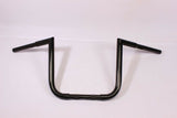 Talon Billets - BLACK APE HANGER HANDLEBAR 12" For 98-04 Suzuki VS800 VS1400 INTRUDER FAT 1.25"