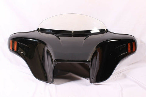 Talon Billets - PAINTED BATWING FAIRING WINDSHIELD Harley FLD Dyna Switchback 6X9” SPEAKER HOLES