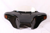 Talon Billets - PAINTED BATWING FAIRING WINDSHIELD Harley FLD Dyna Switchback 6X9” SPEAKER HOLES