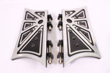 Talon Billets - Billet Foot Board Floorboards Passenger Rear 4 Harley Touring Fl Softail Bagger