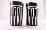 Talon Billets - OP4 BLACK Black Plated Retro Fork Boot Slider Covers for Harley 86-13 FLH/T Electra Glide