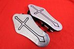 Talon Billets - Billet Foot Board Floorboards Passenger Rear 4 Harley Touring Fl Softail Black