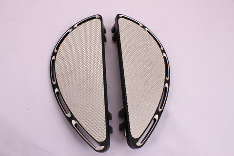 Talon Billets - Black Billet Footboard Floorboards Harley Touring Road King & Fl Softail 80-13