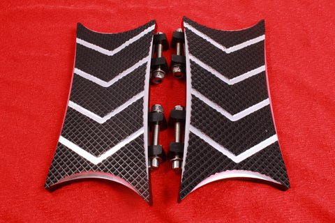 Talon Billets - Billet Footboard Floorboards Rear Passenger Foot Board Harley Touring Softail