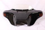 Talon Billets - BATWING FAIRING WINDSHIELD TRIUMPH ROCKET III TOURING ALL CUTOUT PAINTED AMBER