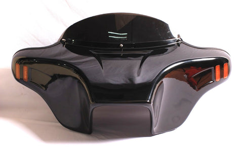 PAINTED BATWING FAIRING WINDSHIELD 4 HONDA VTX C R S 1800 1300 6X9" HOLES CUT