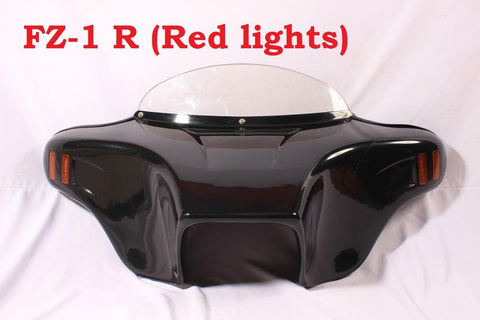 Talon Billets - Batwing Fairing Windshield 4 Harley Heritage Softail Red Led painted vivid FZ-1