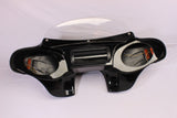 Talon Billets - PAINTED BATWING FAIRING WINDSHIELD Harley FLD Dyna Switchback 6X9” SPEAKER HOLES