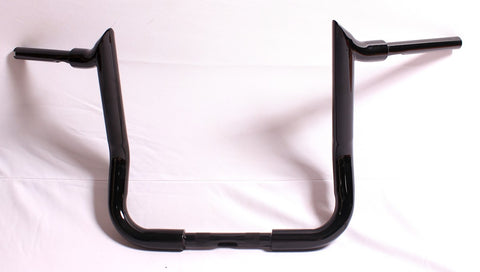 TC13R BLACK (14') APE HANGER HANDLEBARS 14" BLACK FOR HARLEY SPORTSTER SOFTAIL FAT BOY ROAD KING