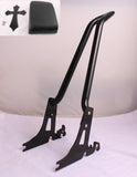 TALL BACKREST SISSY BAR BLACK PAD HARLEY SOFTAIL HERITAGE CUSTOM DELUXE SPRINGER